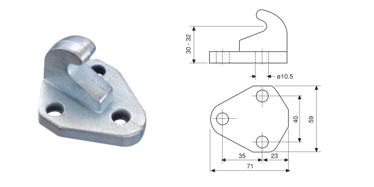 MS44-3 Gegenhalter Zubehör schwerer Verschlussspanner horizontal