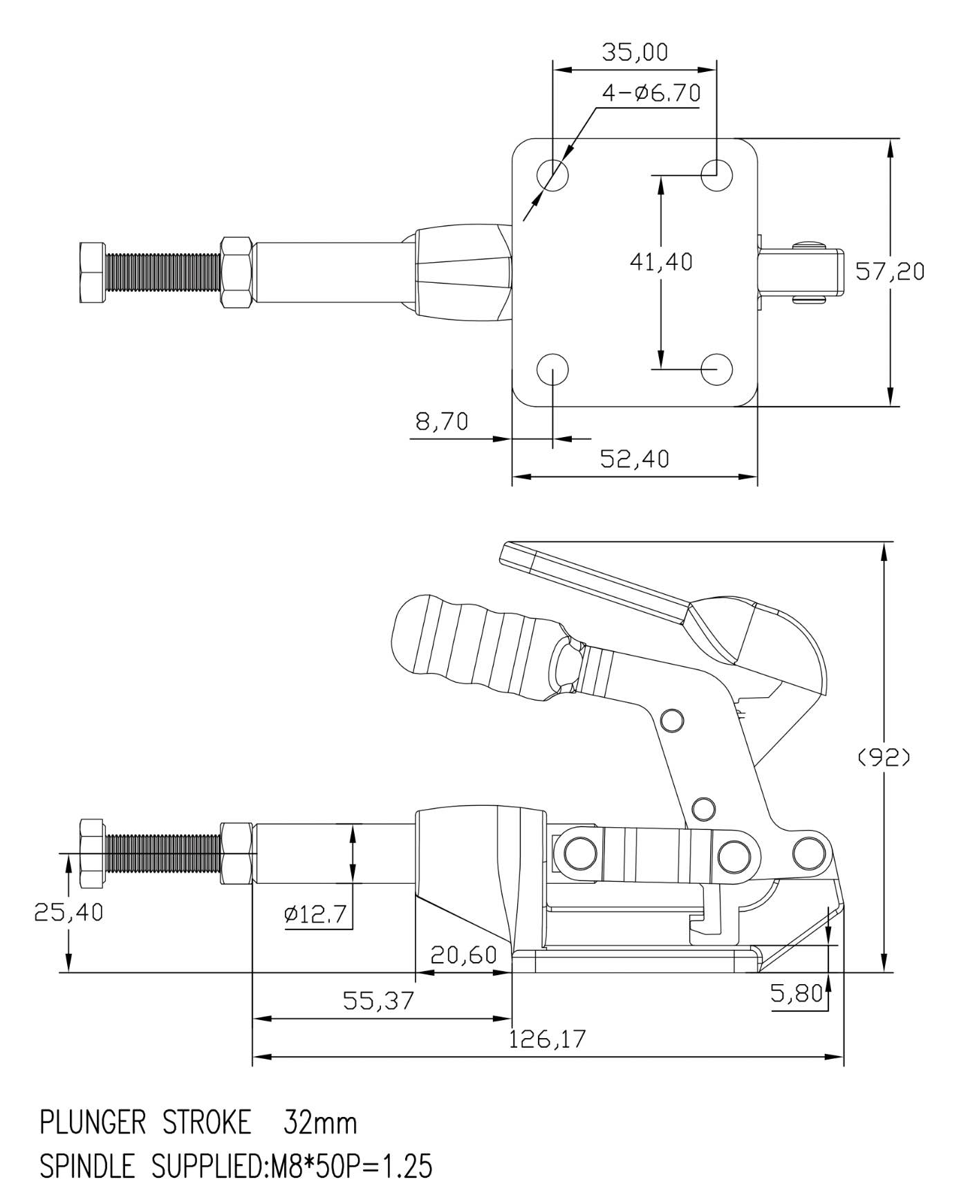 Technische Zeichnung DST-304-CMT