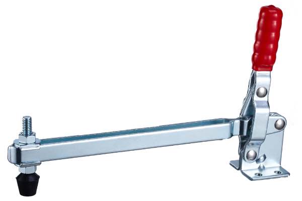 DST-101-E-20 Senkrechtspanner-Vertikalspanner waagrechter Fuß, verstellbare Andrückspindel, extra langer U-Spannarm 1800N