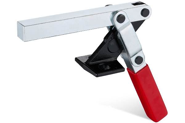 DST 75027 Vertikal Kniehebelspanner fuer schwere Lasten mit abgewinkeltem Fuss 4500N