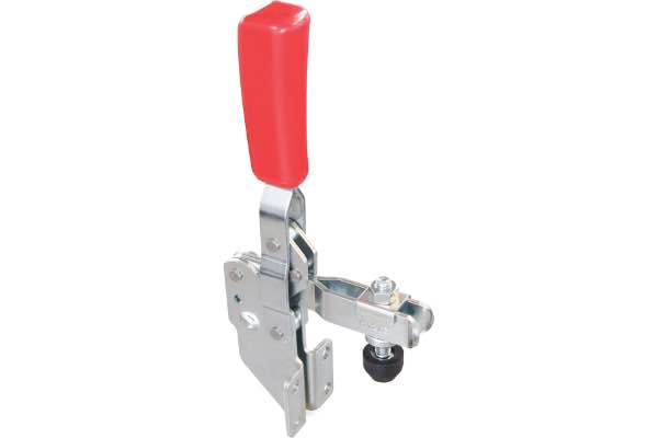 M12 Senkrechtspanner mit offenem Haltearm und Winkelfuss