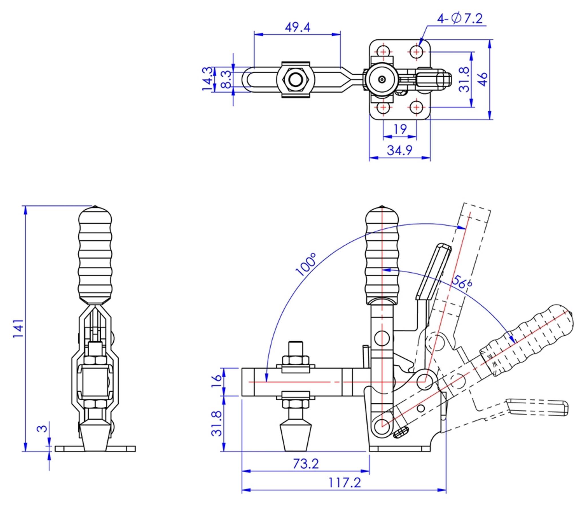 Technische Zeichnung GH-12130-R