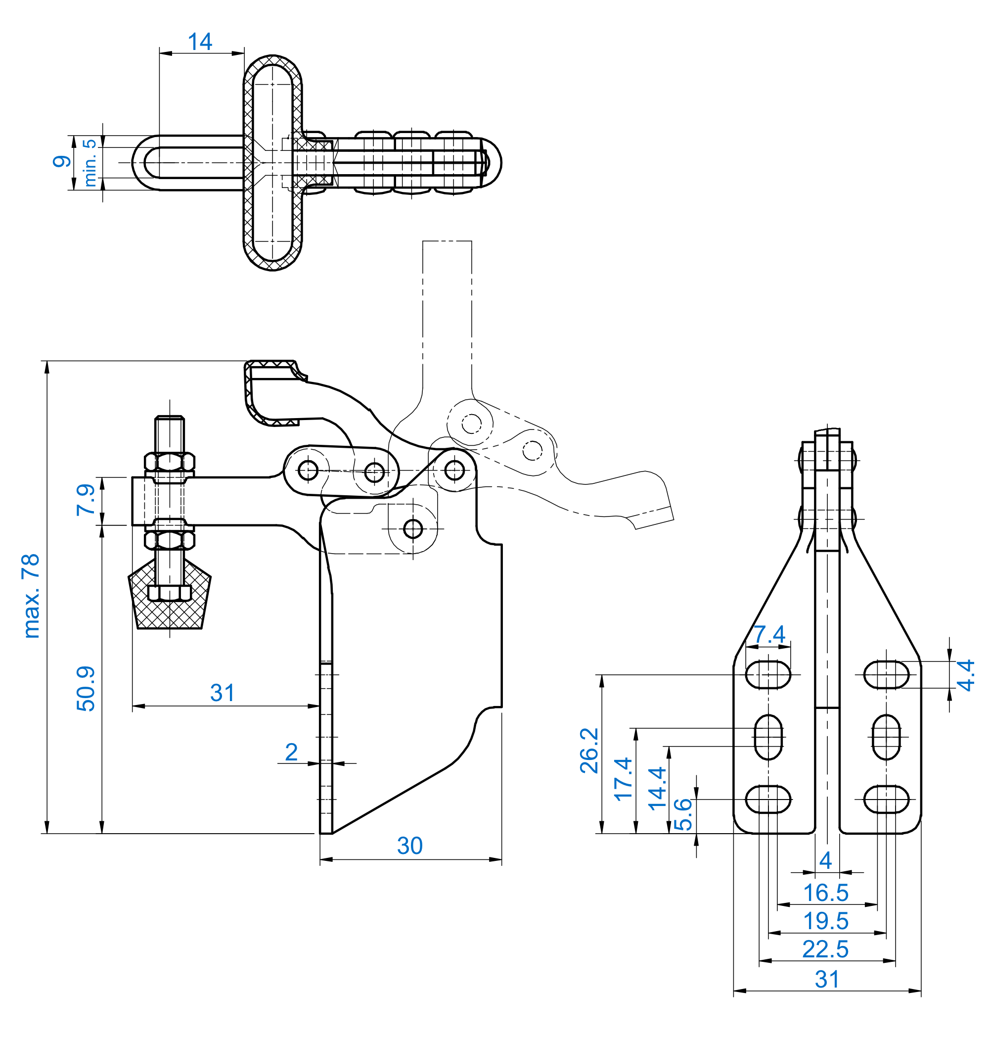 Technische Zeichnung DST-13005-SM